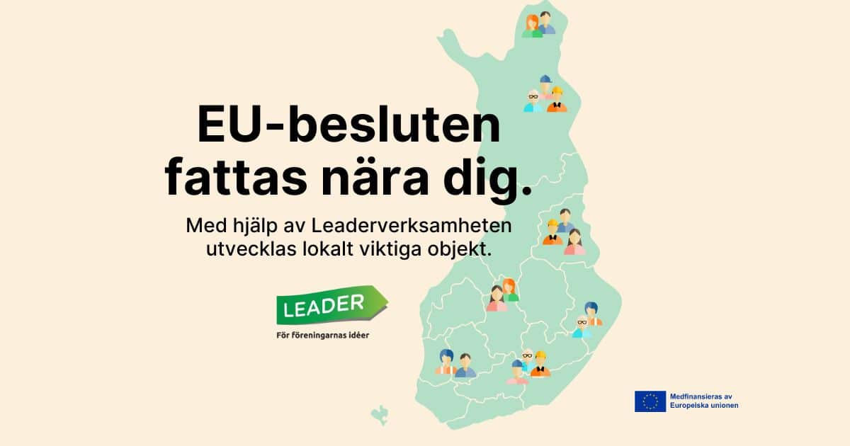 Karta över Finland: EU-besluten fattas nära dig.