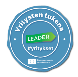 Leader yritysten tukena -logo
