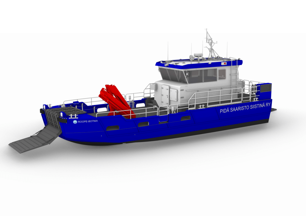 Illustrationsbild av det nya servicefartyget