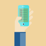 Kännykkä kädessä