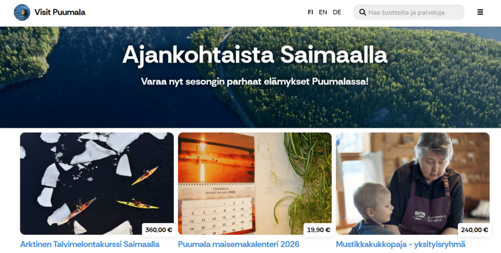 Kuvakaappaus verkkokaupasta.