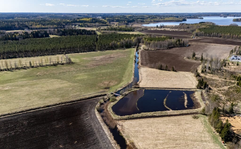 Kosteikkoalue ilmasta kuvattuna